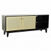 Tv-meubel DKD Home Decor Zwart Spar Rotan (160 x 65 x 38 cm)