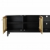 Mueble de TV DKD Home Decor Negro Abeto Ratán (160 x 65 x 38 cm)