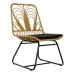 Vrtni stol DKD Home Decor MB-178991 Sort Multifarvet Natur Metal syntetisk spanskrør 58 x 65 x 89 cm