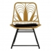 Vrtni stol DKD Home Decor MB-178991 Sort Multifarvet Natur Metal syntetisk spanskrør 58 x 65 x 89 cm