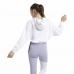 Дамски суичър с качулка Reebok Sportswear Cropped Бял