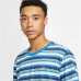 Vīriešu Krekls ar Īsām Piedurknēm Nike Stripe Tee Zils