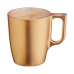 Mug Luminarc Flashy Golden Glass 250 ml (6 Units)