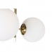 Lampa Sufitowa DKD Home Decor 64 x 64 x 64 cm Szkło Złoty Metal Biały 50 W