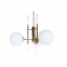 Loftslampe DKD Home Decor 64 x 64 x 64 cm Krystal Gylden Metal Hvid 50 W
