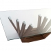 Table Basse DKD Home Decor Verre Noyer Aluminium 130 x 70 x 42 cm