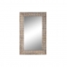 Stensko ogledalo DKD Home Decor Rjava Naraven Kristal Mangov les Indijanec 76,5 x 3 x 122 cm