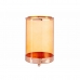 Kaarshouder Koper Amber Cilinder 12,2 x 19,5 x 12,2 cm Metaal Glas