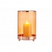 Candleholder Copper Amber Cylinder 12,2 x 19,5 x 12,2 cm Metal Glass