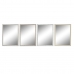 Nástenné zrkadlo DKD Home Decor 56 x 2 x 76 cm Sklo Sivá Béžová Biela polystyrén (4 kusov)