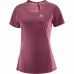 Naisten T-paita Salomon Agile Tummanpunainen