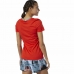 Kortarmet T-skjorte til Kvinner Reebok Scoop Neck Rød