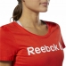 Kortarmet T-skjorte til Kvinner Reebok Scoop Neck Rød
