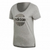 Dames-T-Shirt met Korte Mouwen Adidas Linear Lichtgrijs