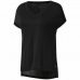 Kortarmet T-skjorte til Kvinner Reebok Wor Supremium Detail Svart