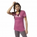 Damen Kurzarm-T-Shirt Reebok Linear Hot Pink