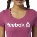 Damen Kurzarm-T-Shirt Reebok Linear Hot Pink