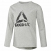 Langærmet T-shirt til Børn Reebok Boys Training Essentials Lysegrå