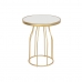 Side table DKD Home Decor White Golden Metal Board 49 x 49 x 60,5 cm
