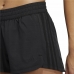 Pantaloni Scurți Sport pentru Damă Adidas Pacer 3 Stripes Negru