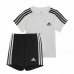 Спортивный костюм для малышей Adidas Three Stripes Чёрный Белый
