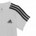 Спортивный костюм для малышей Adidas Three Stripes Чёрный Белый