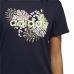 Dames-T-Shirt met Korte Mouwen Adidas Farm Print Graphic Donkerblauw