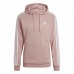 Pánska mikina s kapucňou Adidas Essentials Wonder Mauve 3 Stripes Ružová