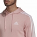 Vīriešu Sporta Krekls ar Kapuci Adidas Essentials Wonder Mauve 3 Stripes Rozā