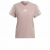Damen Kurzarm-T-Shirt Adidas Aeroready Made for Training Rosa