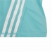 Child's Short Sleeve T-Shirt Adidas Aeroready Three Stripes Aquamarine