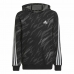 Unisex Majica s Kapuljačom Adidas 3 Stripes Crna