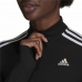 Tee-shirt Manches Longues Femme  Zíper 3/4 Adidas Hyperglam Noir