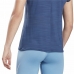 Kortarmet T-skjorte til Kvinner Reebok Workout Ready Mørkeblå
