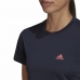 Футболка с коротким рукавом женская Adidas Aeroready Designed 2 Move Чёрный Синий