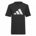 T-Shirt met Korte Mouwen voor kinderen Adidas Future Icons Zwart