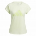 Koszulka z krótkim rękawem Damska Adidas Kolor Zielony