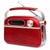 Přenosné rádio s Bluetooth Kooltech Červený Vintage