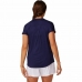Moteriški marškinėliai su trumpomis rankovėmis Asics Court Piping Mėlyna
