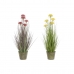 Decoratieve plant DKD Home Decor 30 x 30 x 78 cm Roze Metaal Geel PVC (2 Stuks)