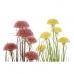 Декоративно Растение DKD Home Decor 30 x 30 x 78 cm Розов Метал Жълт PVC (2 броя)