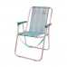 подплатен къмпинг стол Colorbaby Mediterran 53 x 44 x 76 cm цвят тюркоаз Бял