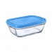 Pravokotna Škatla za Malico s Pokrovom Duralex Freshbox Modra 1,1 L