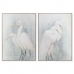 Painting DKD Home Decor 100 x 4 x 140 cm Oriental Heron (2 Units)