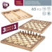 Brætspil Skak og Dam Colorbaby Backgammon Træ (4 enheder)