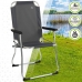 Sammenklappelig campingstol Aktive Mørkegrå 45 x 91 x 47 cm (6 enheder)