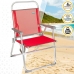 πτυσσόμενη καρέκλα Aktive Menorca Κόκκινο 48 x 88 x 50 cm (4 Μονάδες)