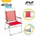 подплатен къмпинг стол Aktive Menorca Червен 48 x 88 x 50 cm (4 броя)