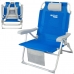 Skladacia stolička s opierkou na hlavu Aktive Modrá 55 x 86 x 66 cm (2 kusov)