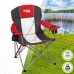 Sammenklappelig campingstol Aktive Mørkegrå Rød 56 x 98 x 59 cm (4 enheder)